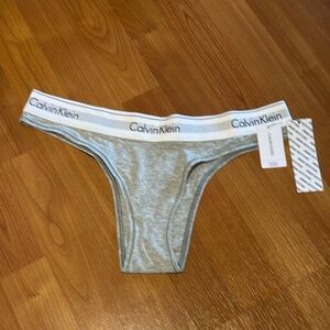Calvin Klein Wide Elastic Waistband Brazilian Cut Panties Briefs-QF5981J-002 -Lg